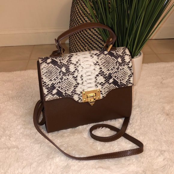 PERSAMAN NEW YORK Python Print Leather bag - Picture 2 of 5